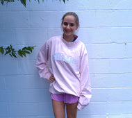 French Terry Mock Neck- Phi Mu