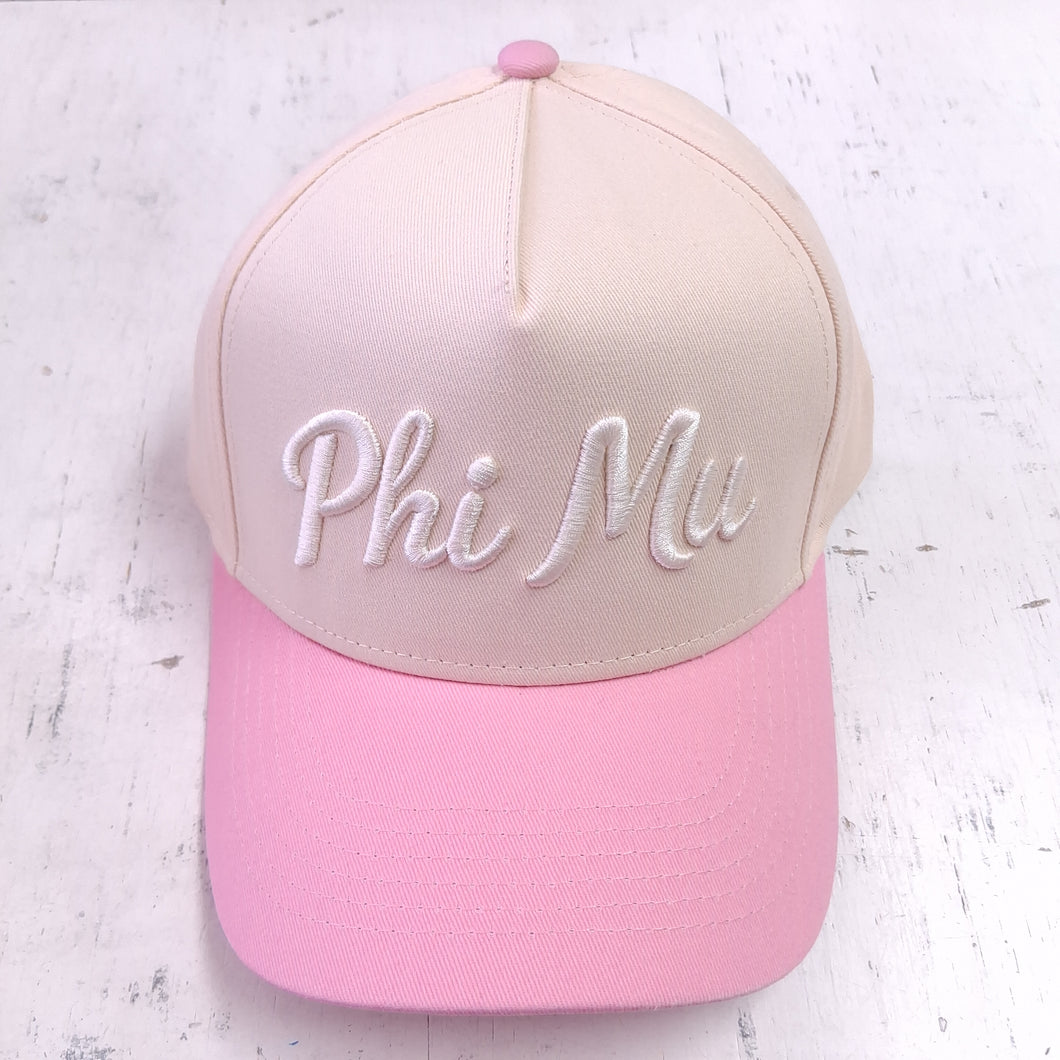 3D Embroidered Hat- Phi Mu