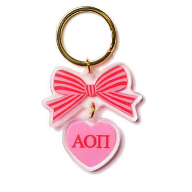 Bow Keychain- Alpha Omicron Pi