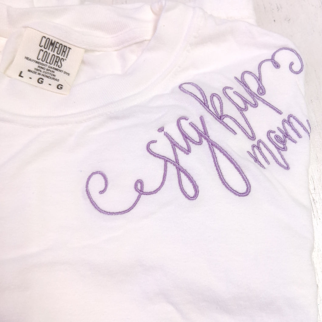 Script Monogram Tshirt- Sigma Kappa Mom