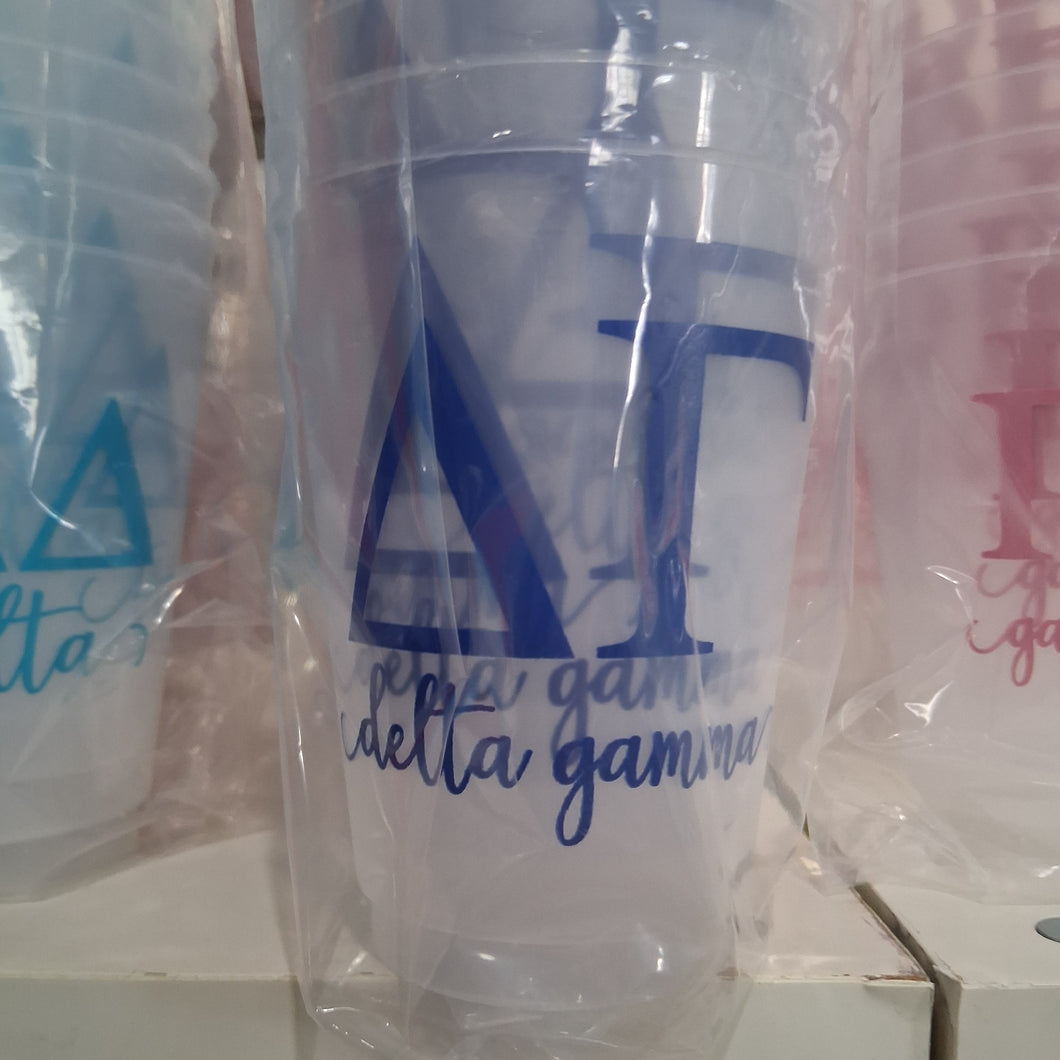 Frost Flex Cups- Delta Gamma Letters and Names