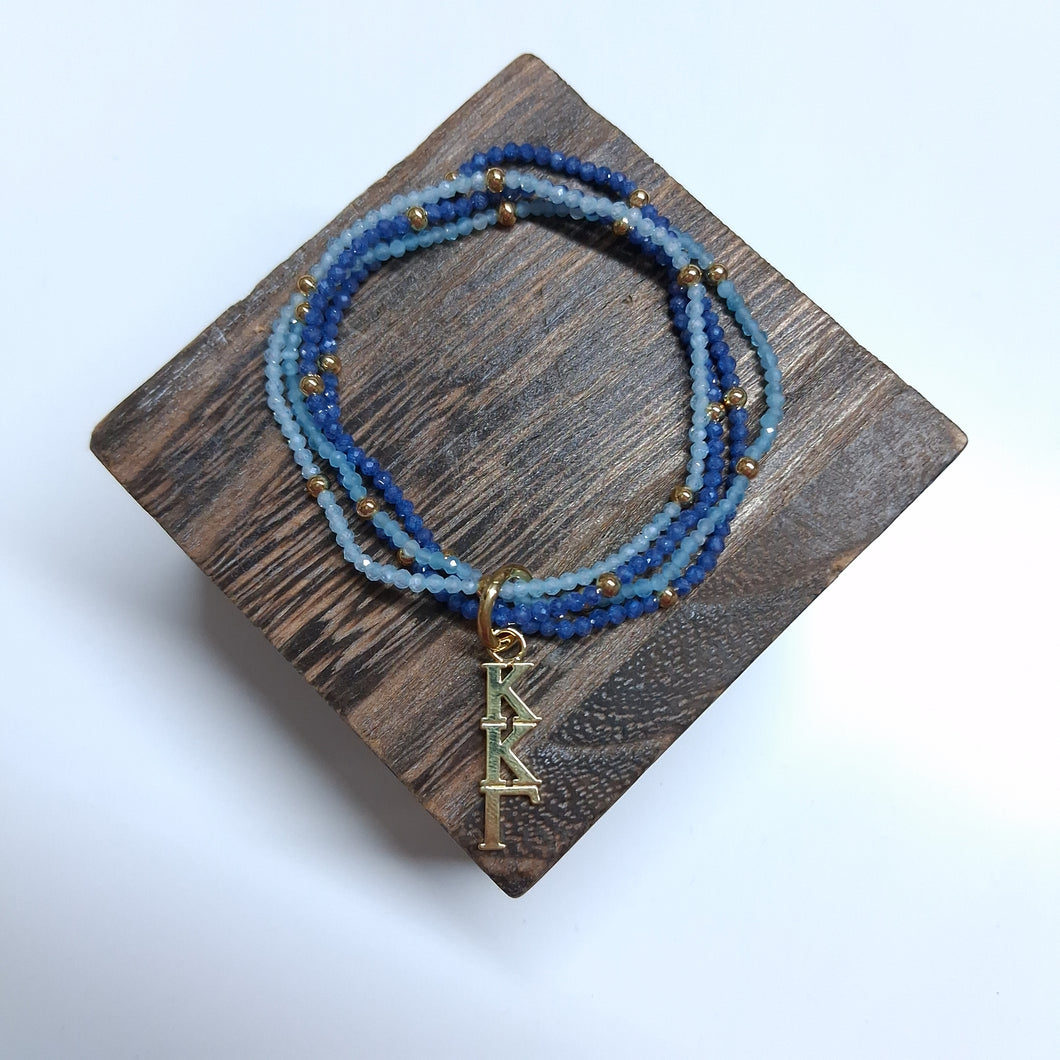 'Gemstone' Bead Bracelet- Kappa Kappa Gamma