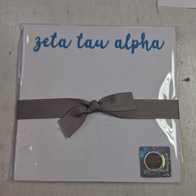 Scripty Doodle Notepad- Zeta Tau Alpha