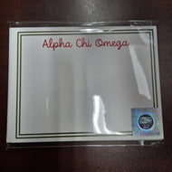 Script Flat Notecards- Alpha Chi Omega