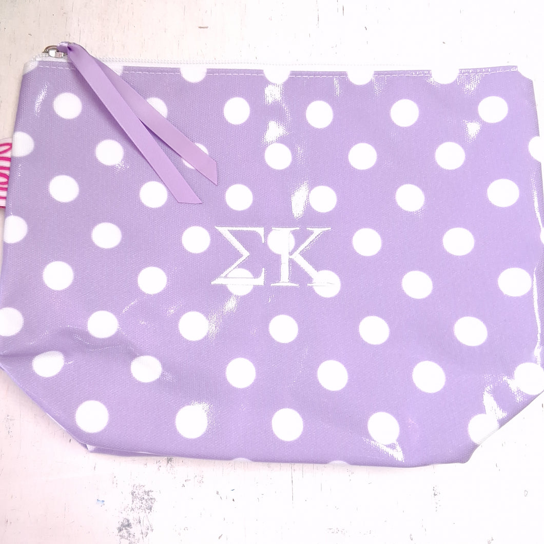 Coated Cosmetic Bag- Sigma Kappa