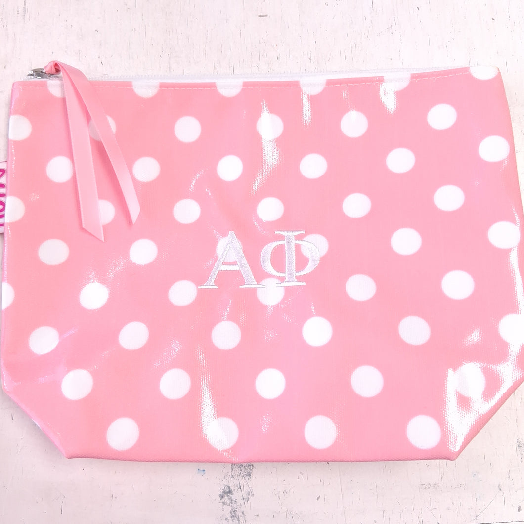 Coated Cosmetic Bag- Alpha Phi