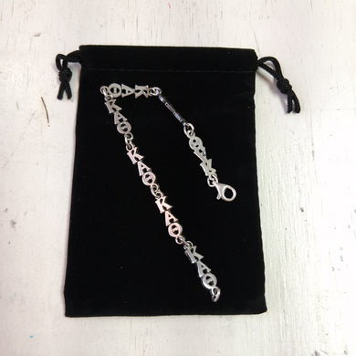 Silver Link Bracelet - Kappa Alpha Theta