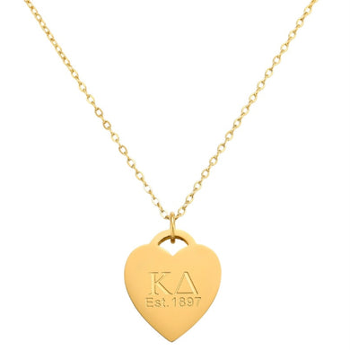 Heart Tag Necklace- Kappa Delta