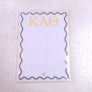 Scalloped Design Notepad- Kappa Alpha Theta