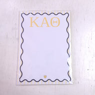 Scalloped Design Notepad- Kappa Alpha Theta