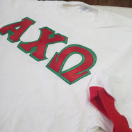 Contrast Trim Stitch Jersey Shirt- Alpha Chi Omega