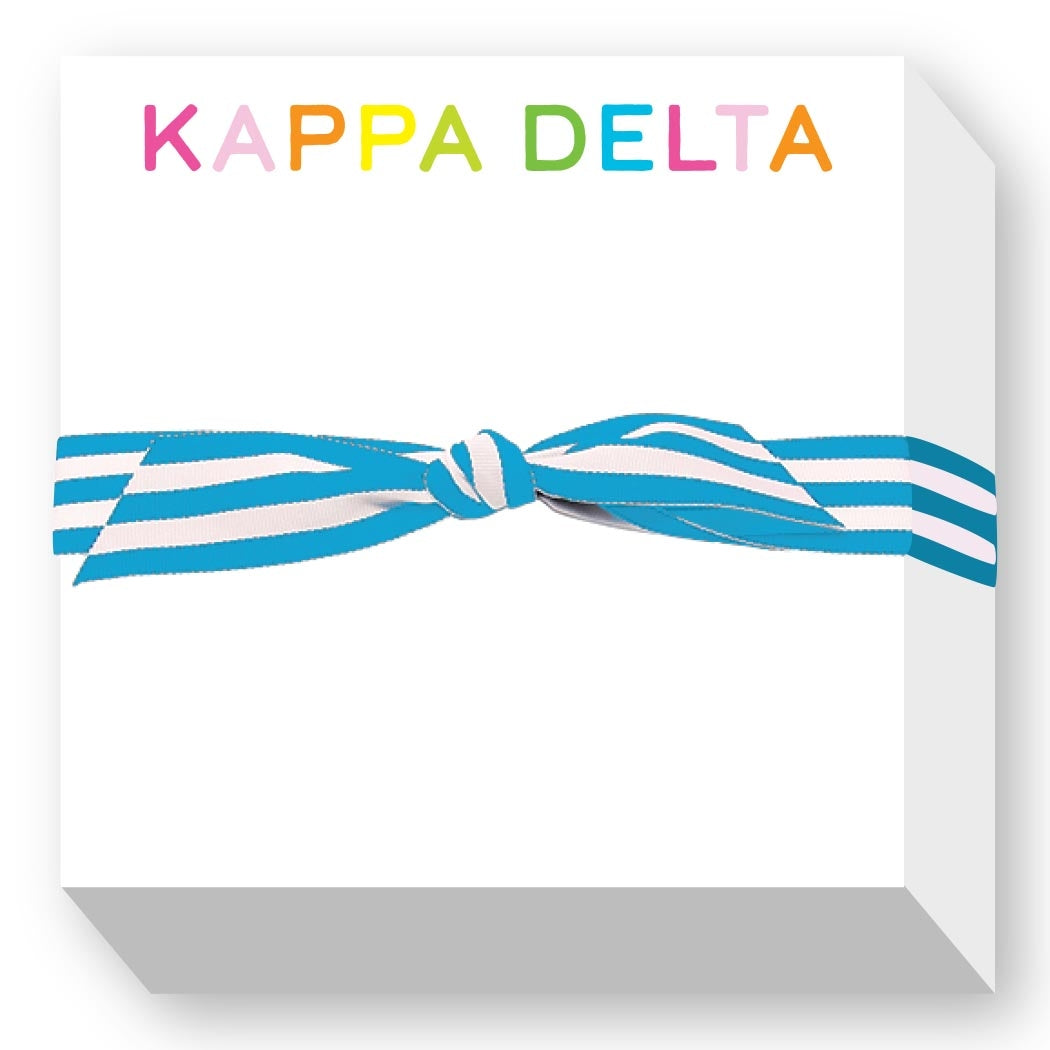 Rainbow Chubbie Notepad- Kappa Delta