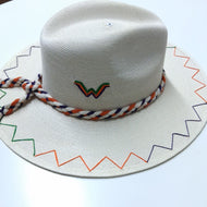Hand-Embroidered Straw Hat- Waldemar