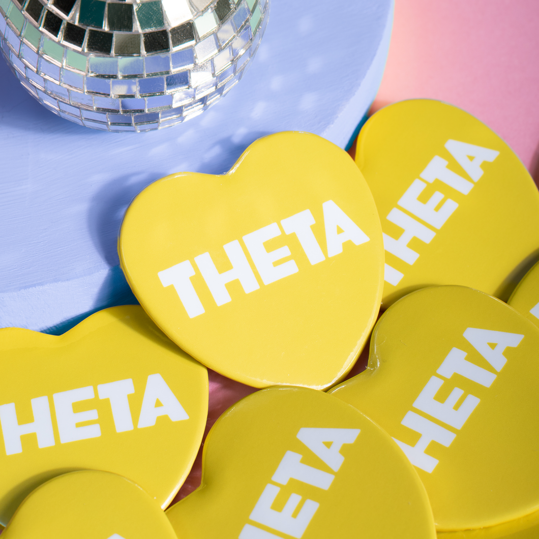 Pop Heart Button- Kappa Alpha Theta