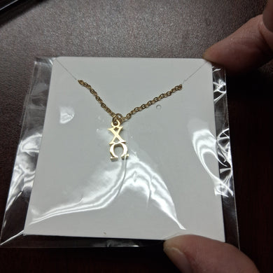 14K Plated Necklace- Chi Omega