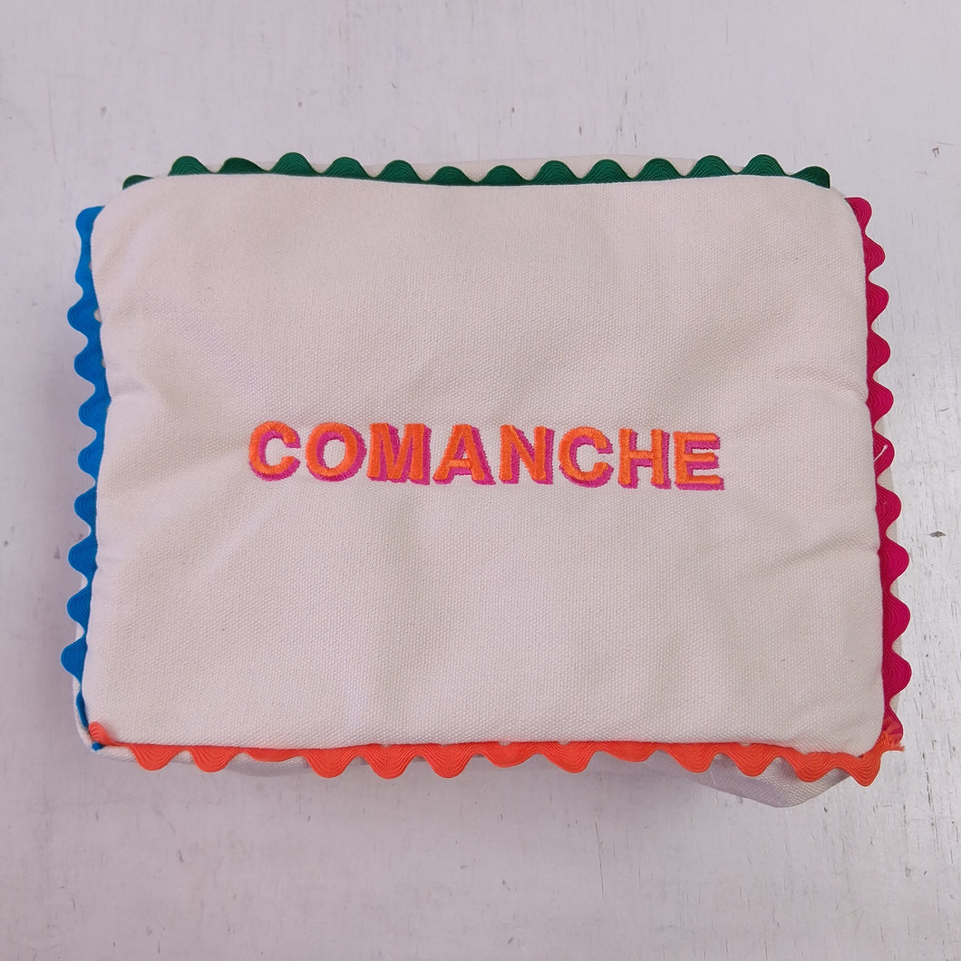 Scalloped Trim Cosmetic Bag- Comanche