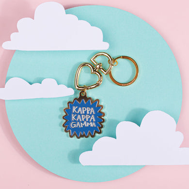 Travel Enamel Keychain- Kappa Kappa Gamma