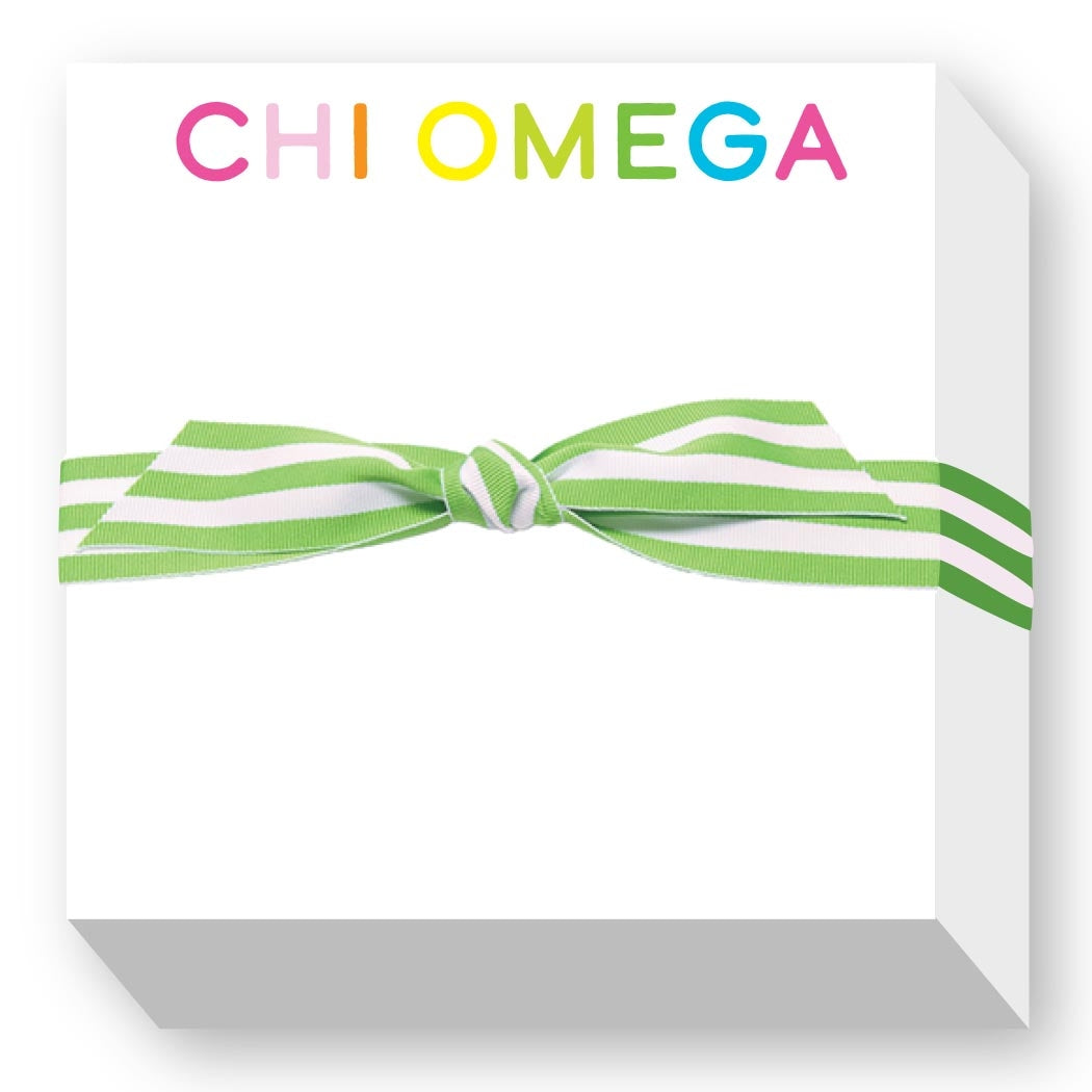 Rainbow Chubbie Notepad- Chi Omega