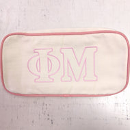 Canvas and Colors Cosmetic Bag- Phi Mu