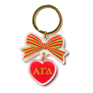 Bow Keychain- Alpha Gamma Delta