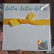 Scripty Doodle Notepad- Delta Delta Delta