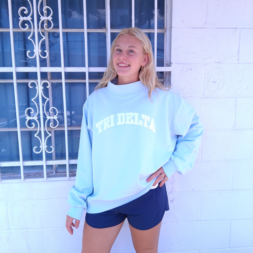 French Terry Mock Neck- Delta Delta Delta