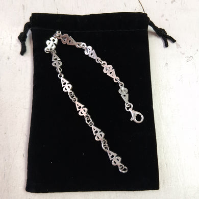 Silver Link Bracelet - Alpha Phi