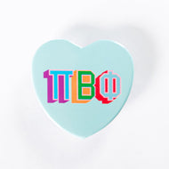 Block Print Heart Button- Pi Beta Phi