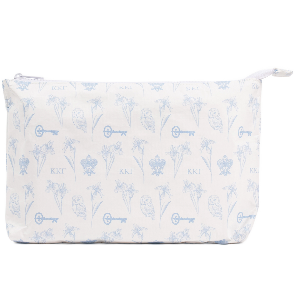 Medium Toile Tyvek Bag- Kappa Kappa Gamma