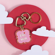 Travel Enamel Keychain- Phi Mu