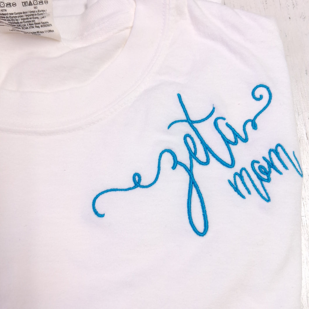 Script Monogram Tshirt- Zeta Tau Alpha Mom