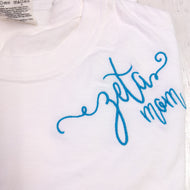 Script Monogram Tshirt- Zeta Tau Alpha Mom
