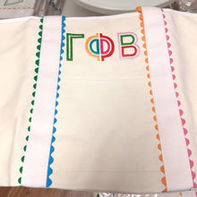 Scalloped Embroidered Tote Bag- Gamma Phi Beta