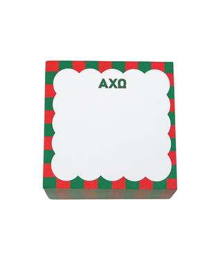 Scalloped Note Cube- Alpha Chi Omega