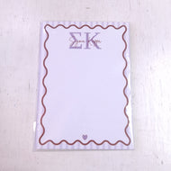 Scalloped Design Notepad- Sigma Kappa