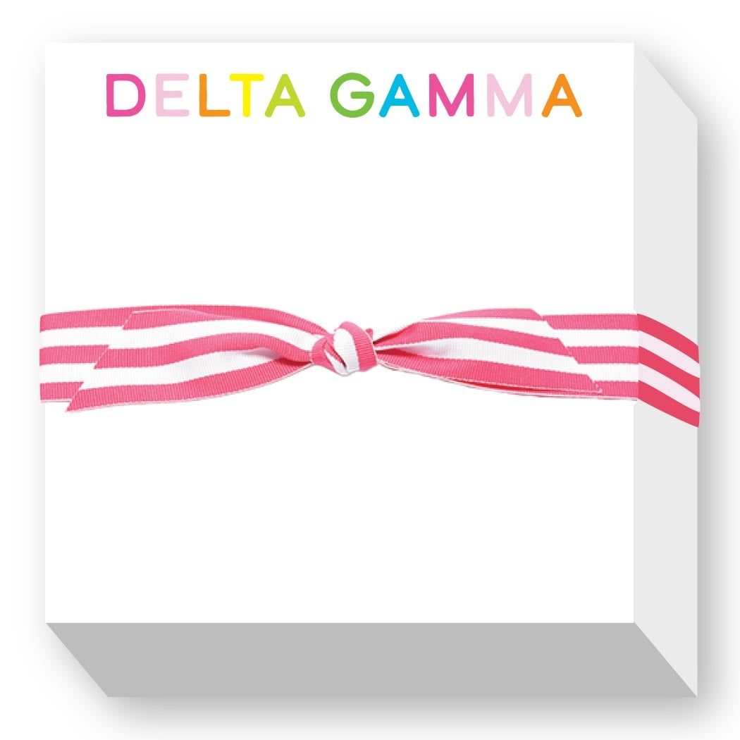 Rainbow Chubbie Notepad- Delta Gamma