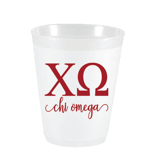 Frost Flex Cups- Chi Omega Letters and Names