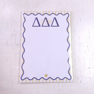 Scalloped Design Notepad- Delta Delta Delta