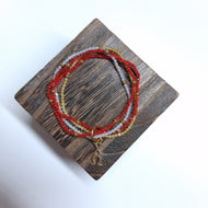 'Gemstone' Bead Bracelet- Chi Omega