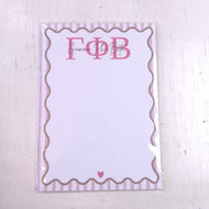 Scalloped Design Notepad- Gamma Phi Beta