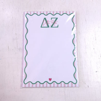 Scalloped Design Notepad- Delta Zeta