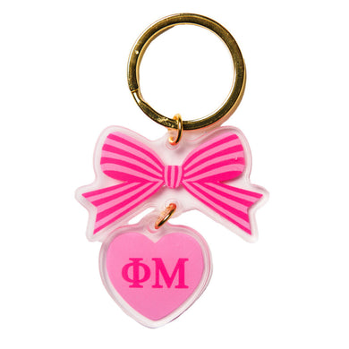 Bow Keychain- Phi Mu