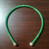 Thin Rhinestone Headband- Green