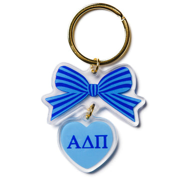 Bow Keychain- Alpha Delta Pi