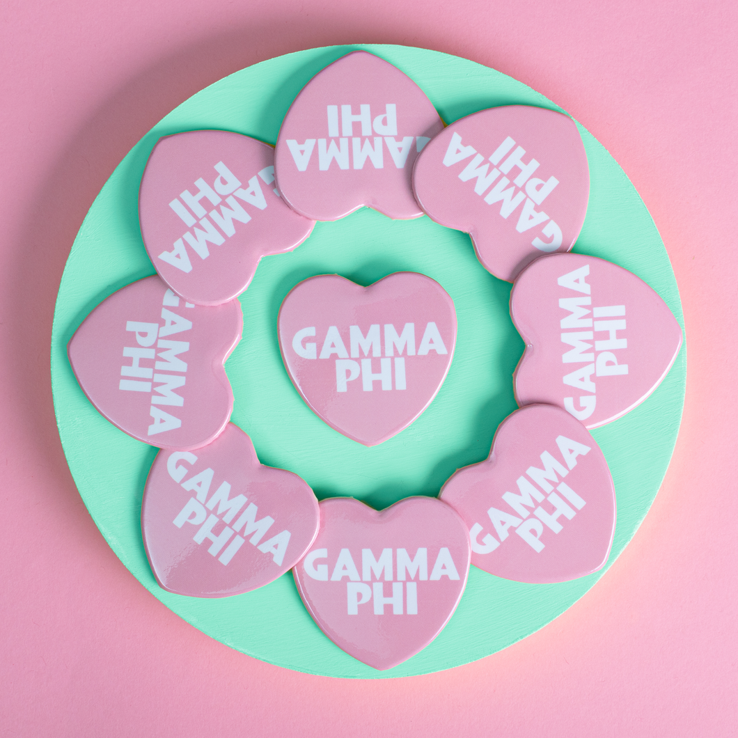 Pop Heart Button- Gamma Phi Beta