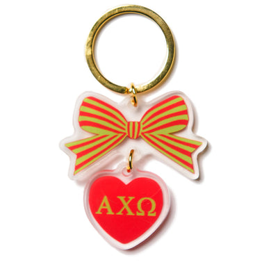 Bow Keychain- Alpha Chi Omega