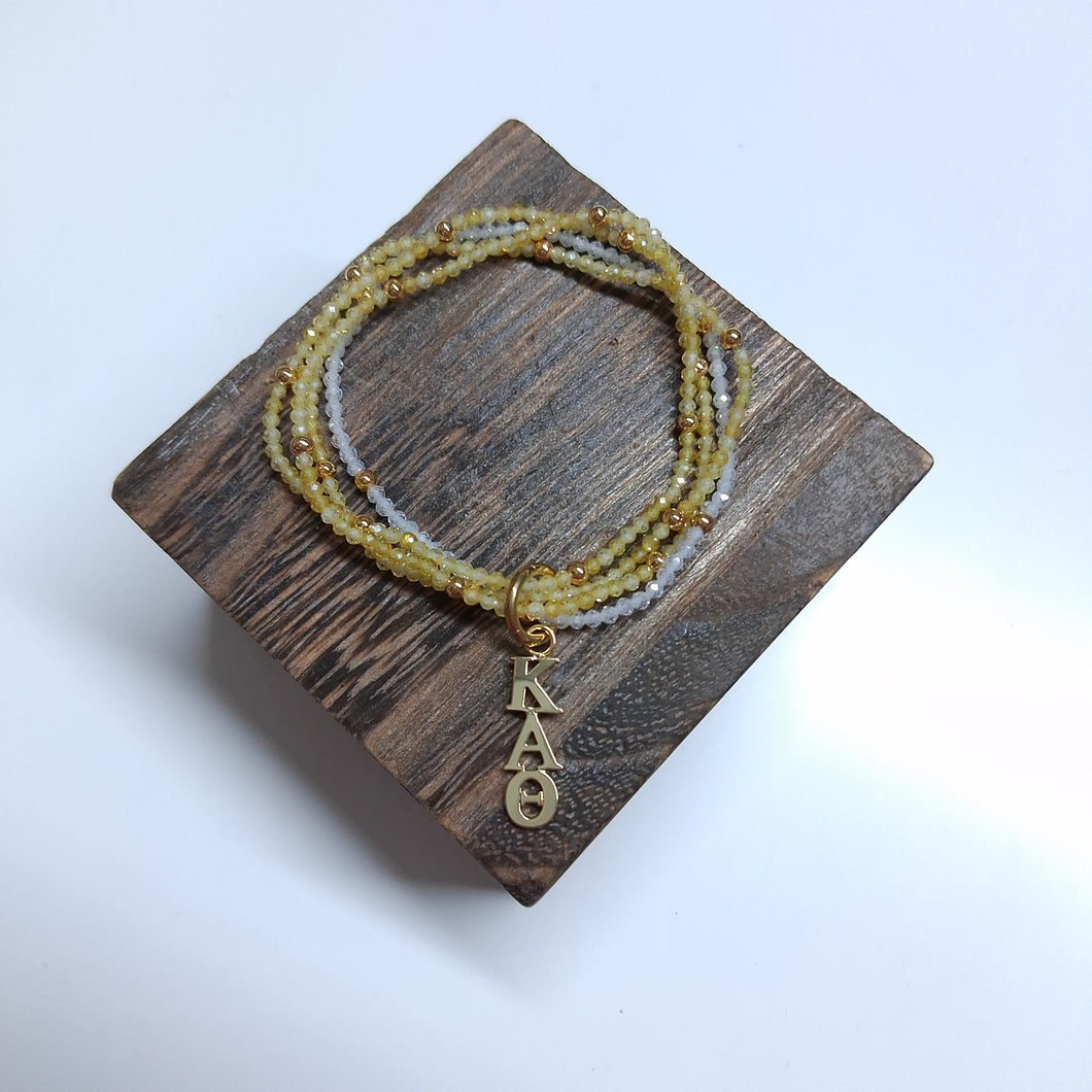 'Gemstone' Bead Bracelet- Kappa Alpha Theta