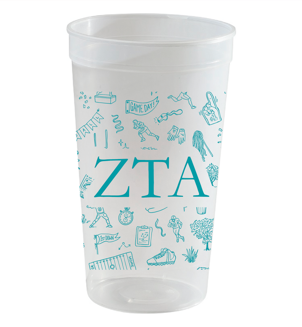 Football Stadium Cup- Zeta Tau Alpha