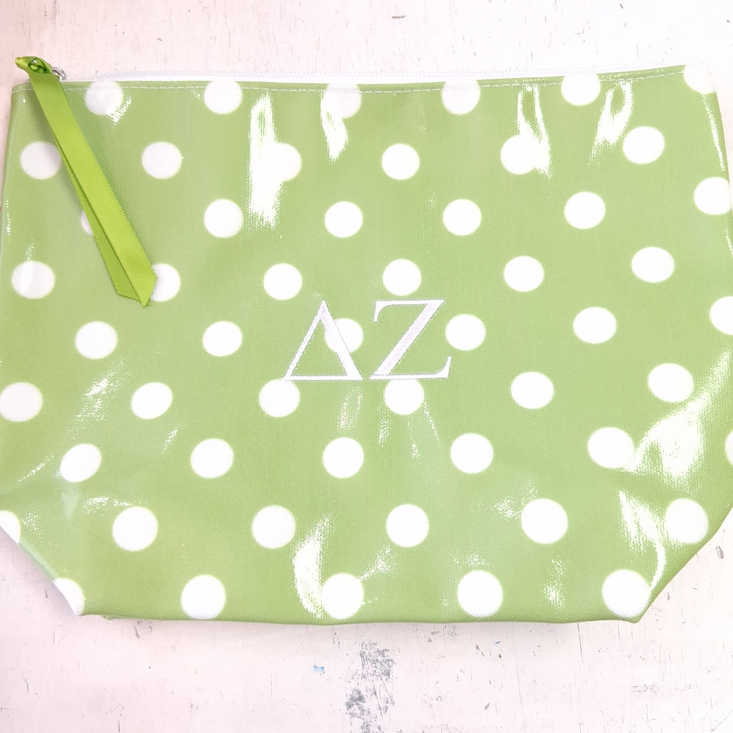 Coated Cosmetic Bag- Delta Zeta