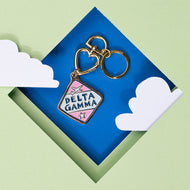 Travel Enamel Keychain- Delta Gamma